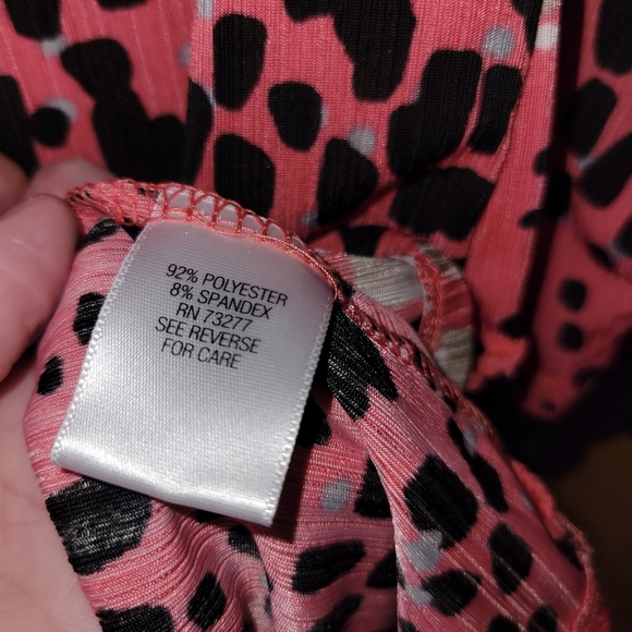 Dana Buchanan pink & black top Sz M - Picture 4 of 5